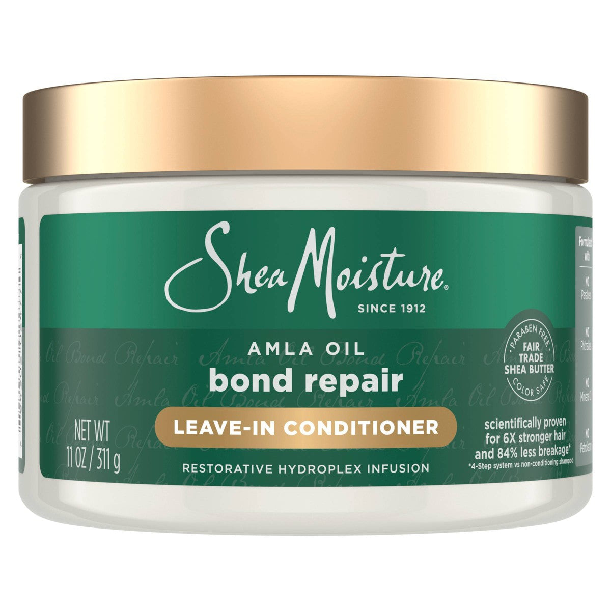 SheaMoisture Bond Repair leave-in conditioner on a white background