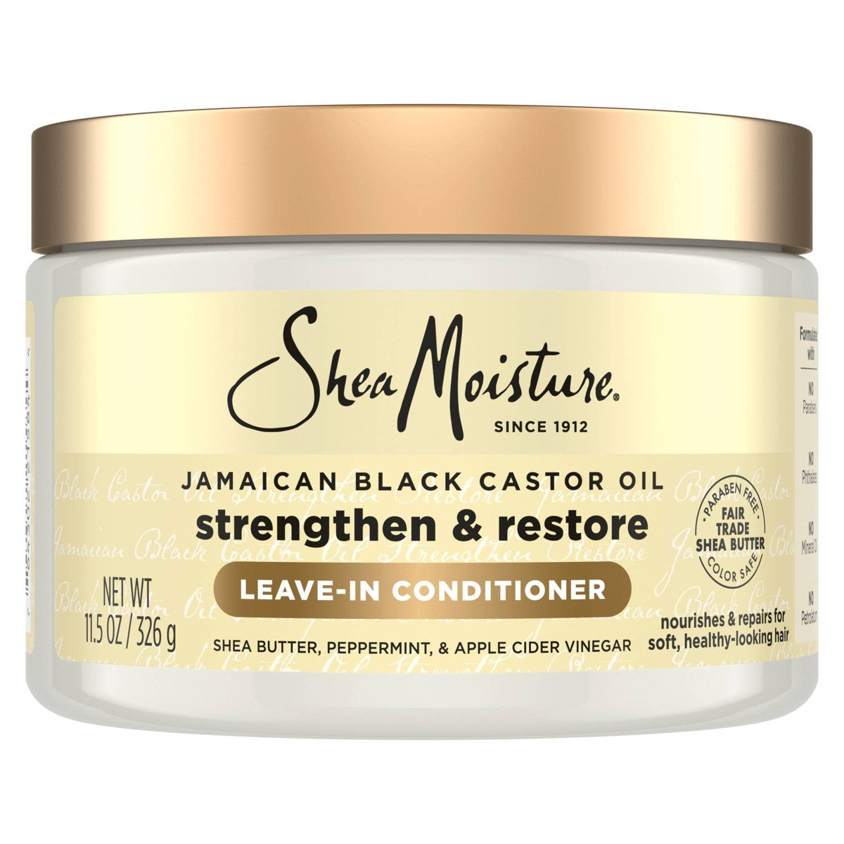 SheaMoisture Jamaican Black Castor Oil Leave-In Conditioner 11.5 oz on a white background