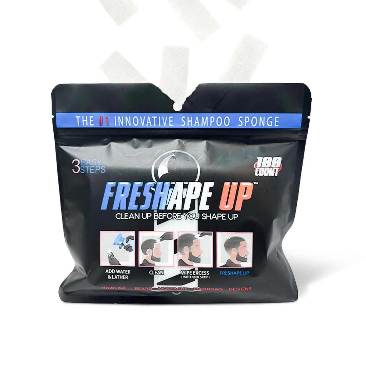 Freshape Up 100 Count shampoo-infused sponges