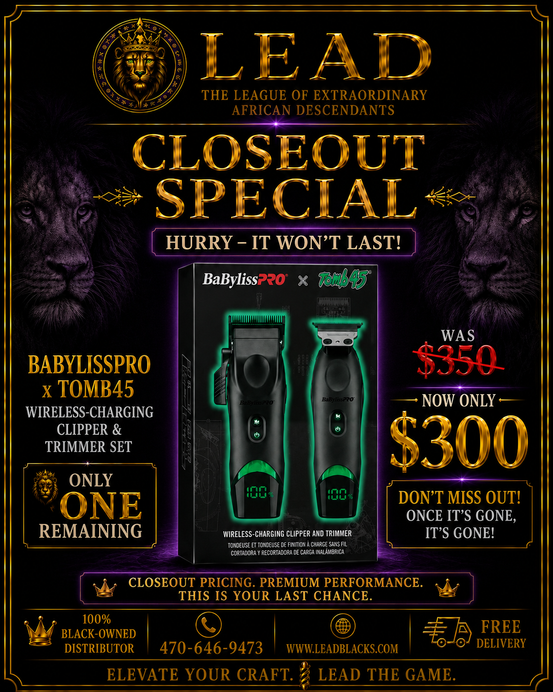 Babyliss tomb 45 set special Closeout