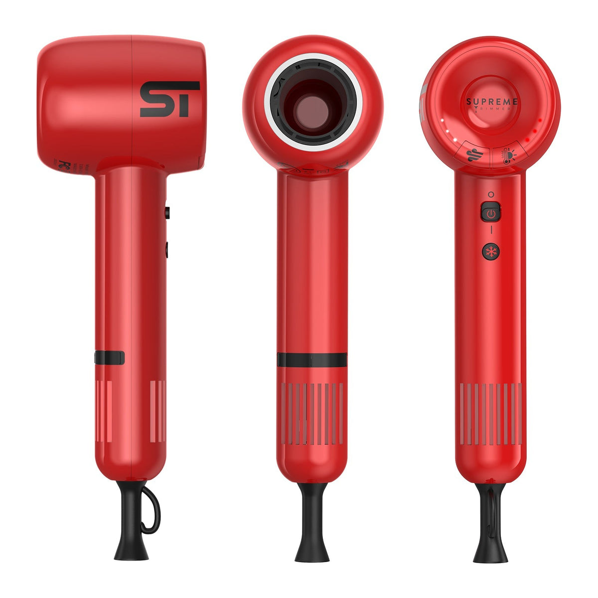 Supreme Trimmer ST Hair Dryer SH0347 (Red) with Brush & Style Nozzles