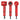 Supreme Trimmer ST Hair Dryer SH0347 (Red) with Brush & Style Nozzles