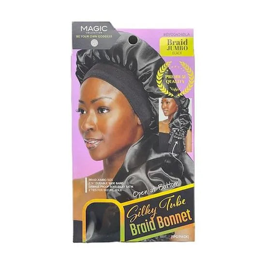 Magic Ribbon Braiding Bonnet Black