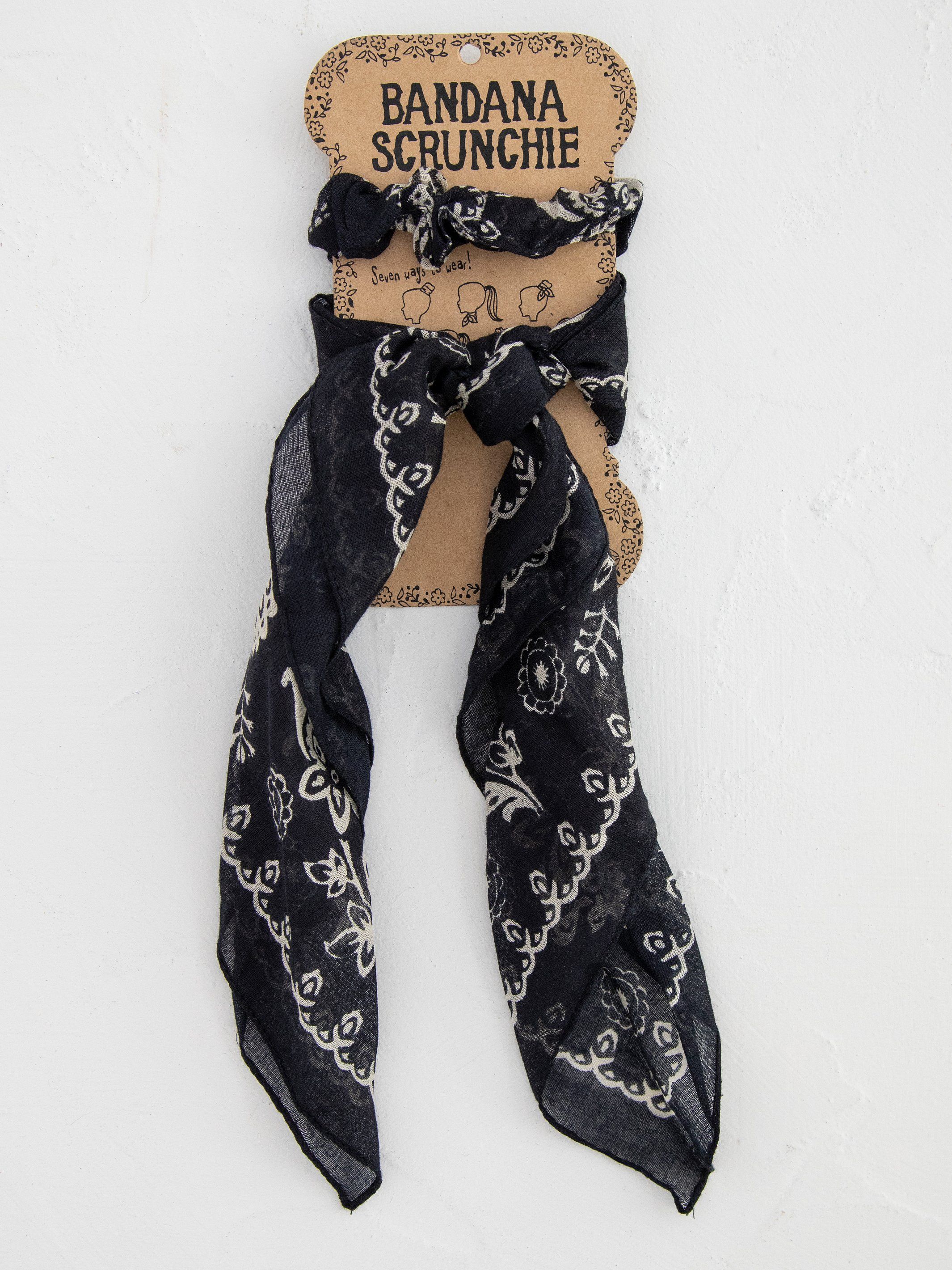 Bohemian Bandanna Head Wrap Black