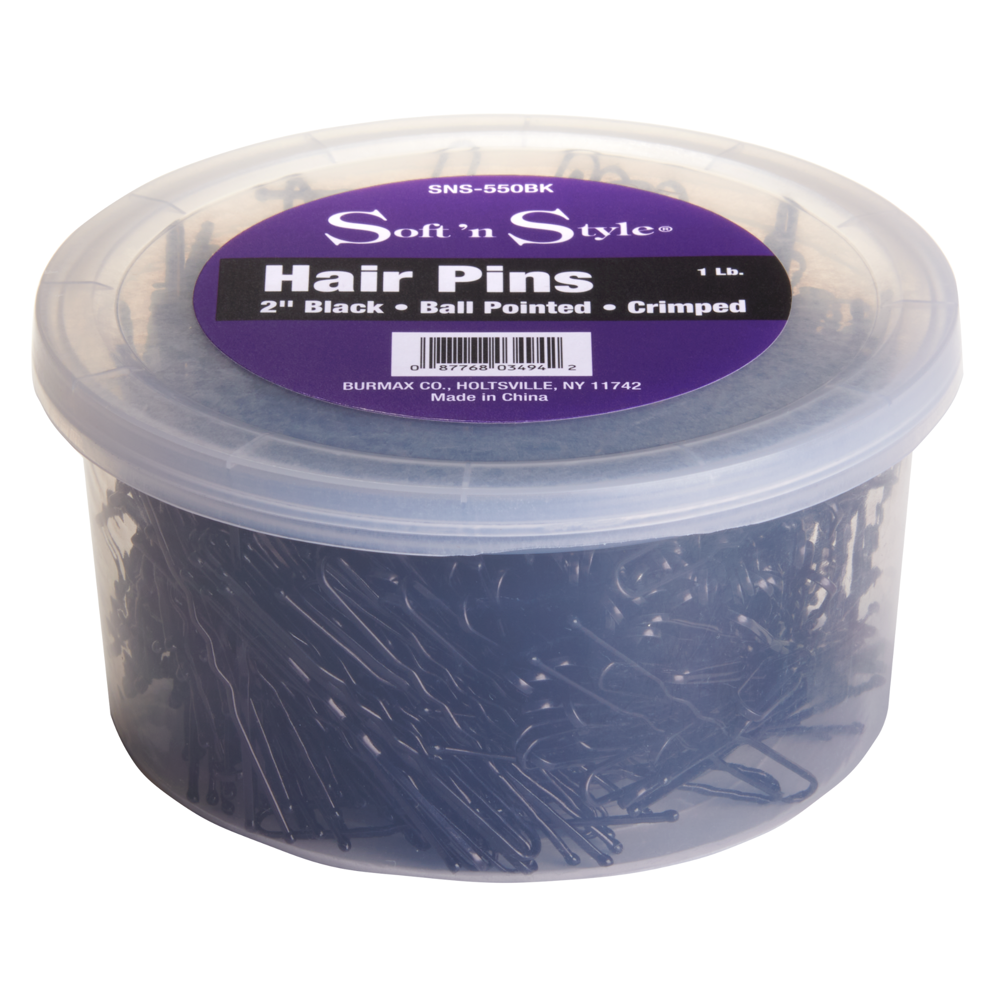 Hair Pins 1¾ in Black 1-lb Jar