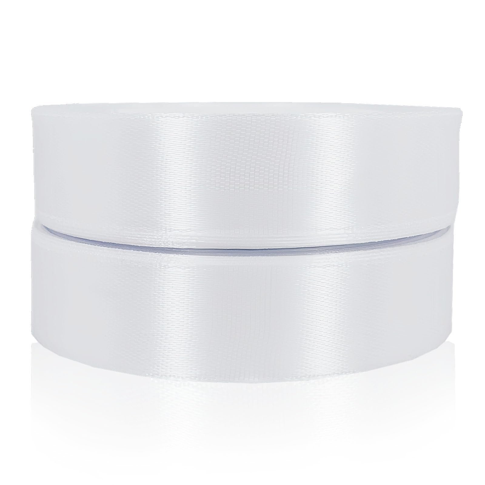 4-Line Hair Ribbon White 10mm