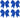 Ribbon Barrettes Blue Mix