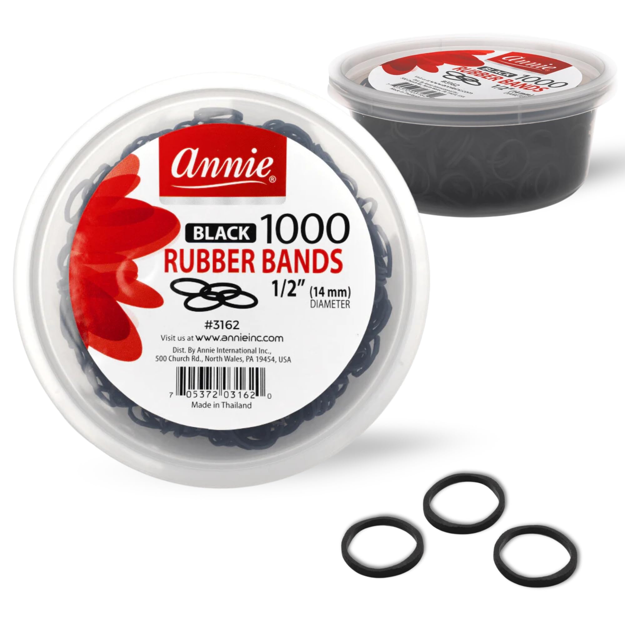 Rubber Band 1000 Black with Jar