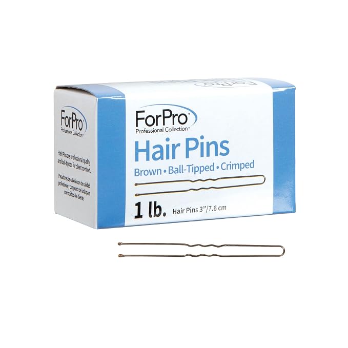 Ball-Tip Hair Pins 3 in Dark Brown 32ct