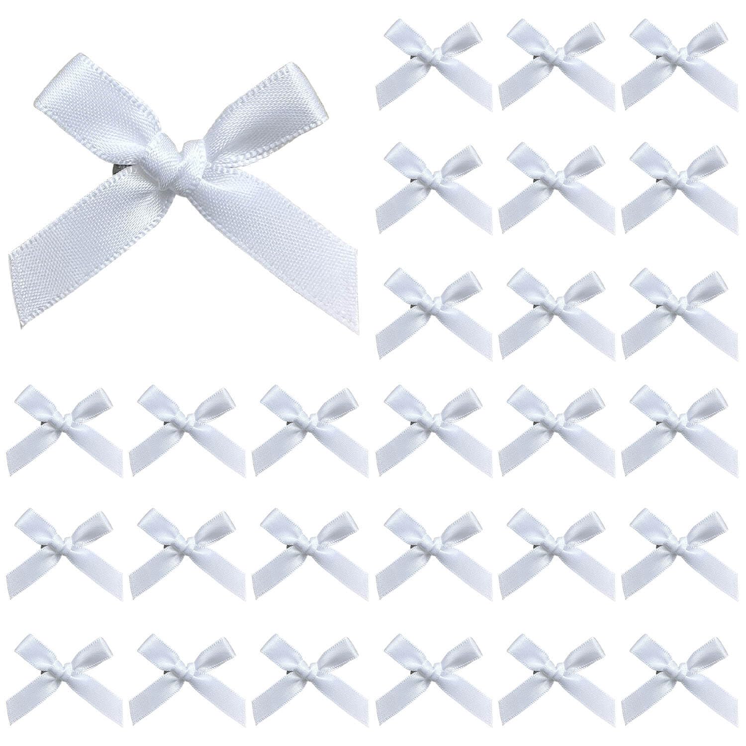 Ribbon Barrettes White