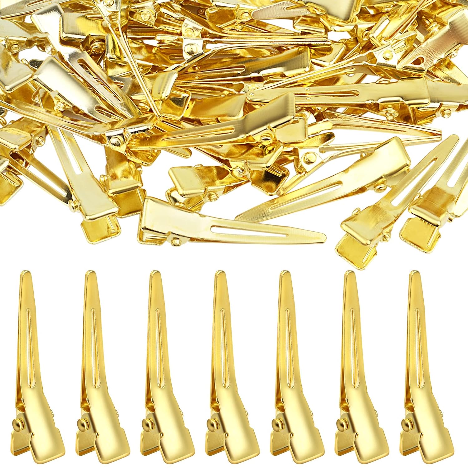 Single Prong Clips Gold 80ct