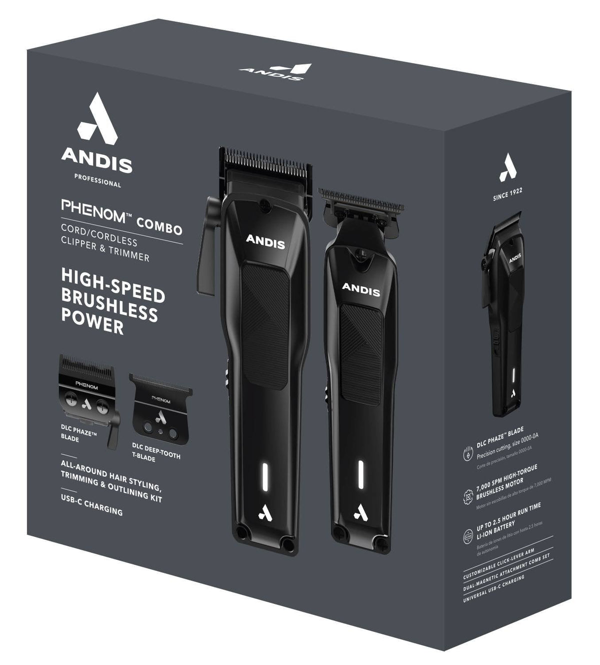 Andis Phenom Combo Clipper/Trimmer Black