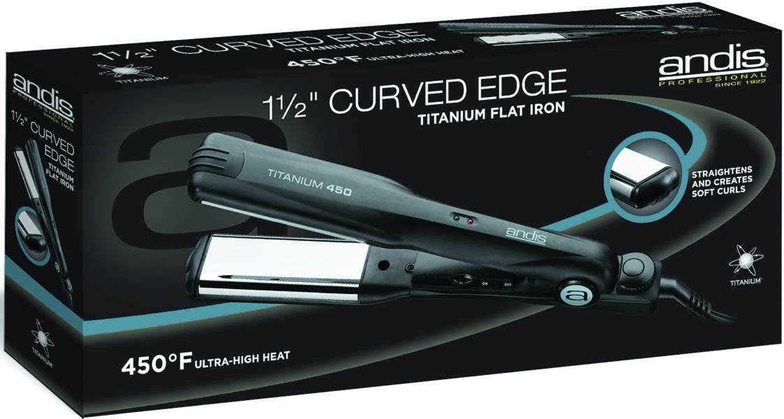 Andis Titan Flat Iron Curved Edge 1 1/2 in