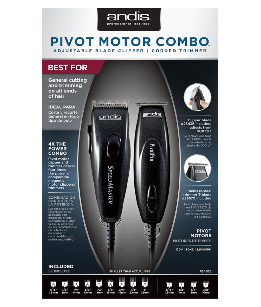 Andis Pivot Motor Combo Black