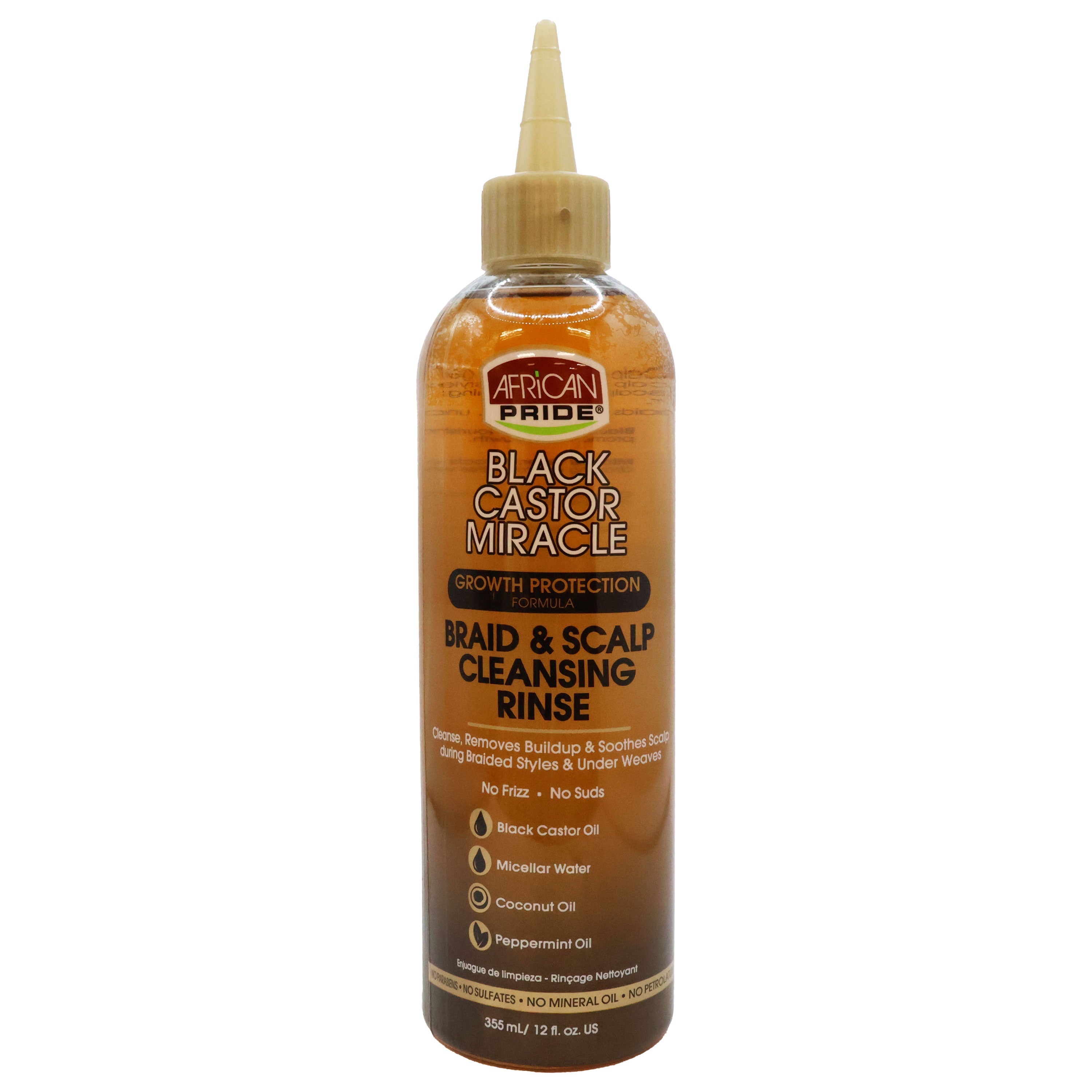 Black Castor Miracle Braid & Scalp Cleansing Rinse 12 oz