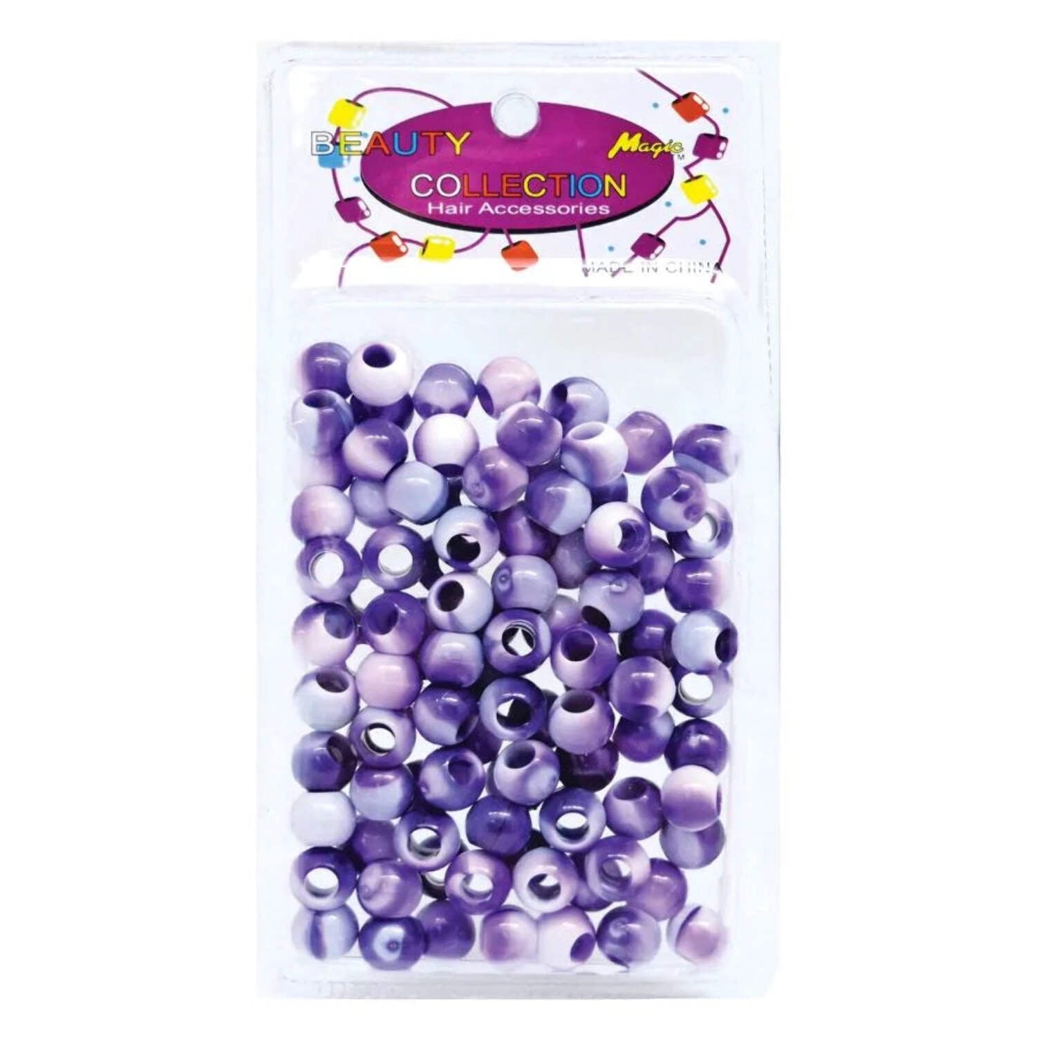 Beauty Collection Round Bead 14mm 2-Tone Purple
