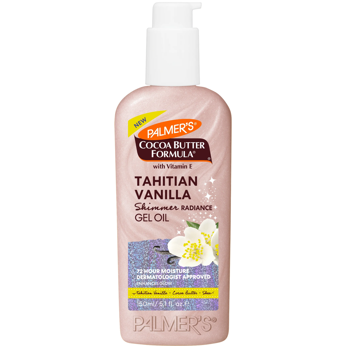 Palmer's Tahitian Vanilla Shimmer Gel Oil 5.1 oz