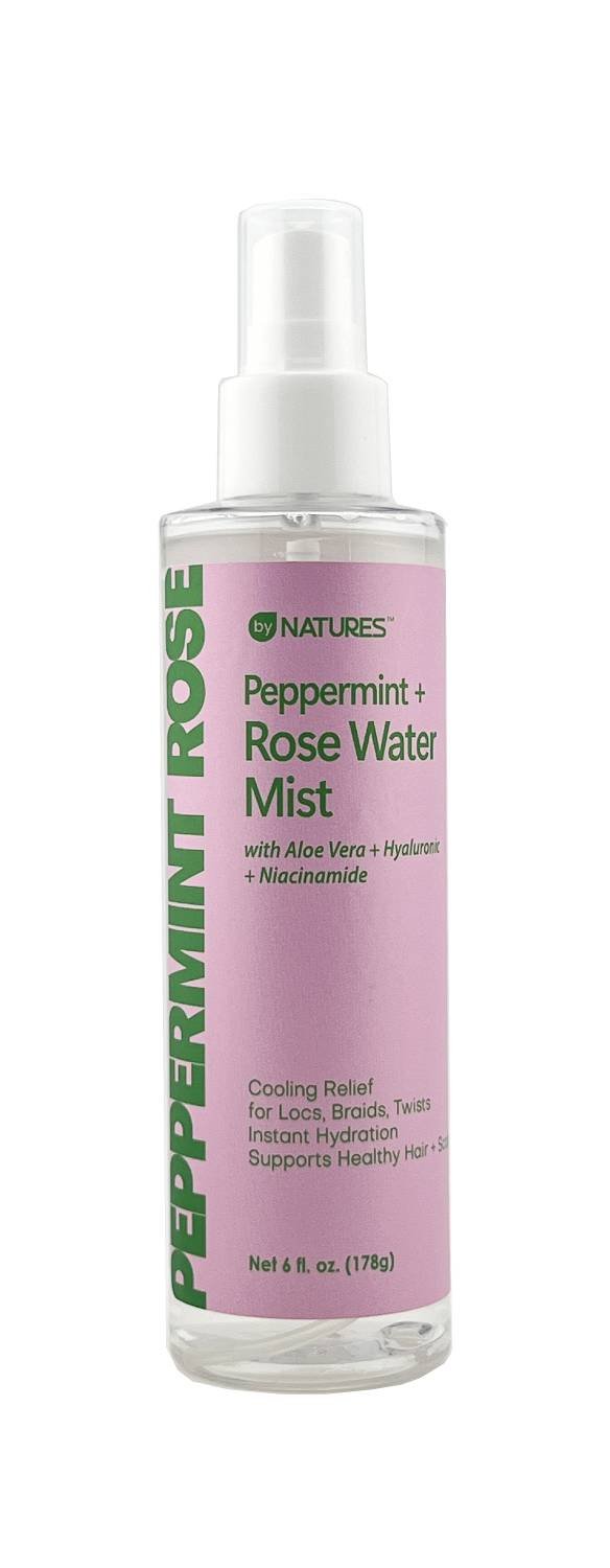 By Natures Batana Peppermint + Rose Water Mist 6 oz