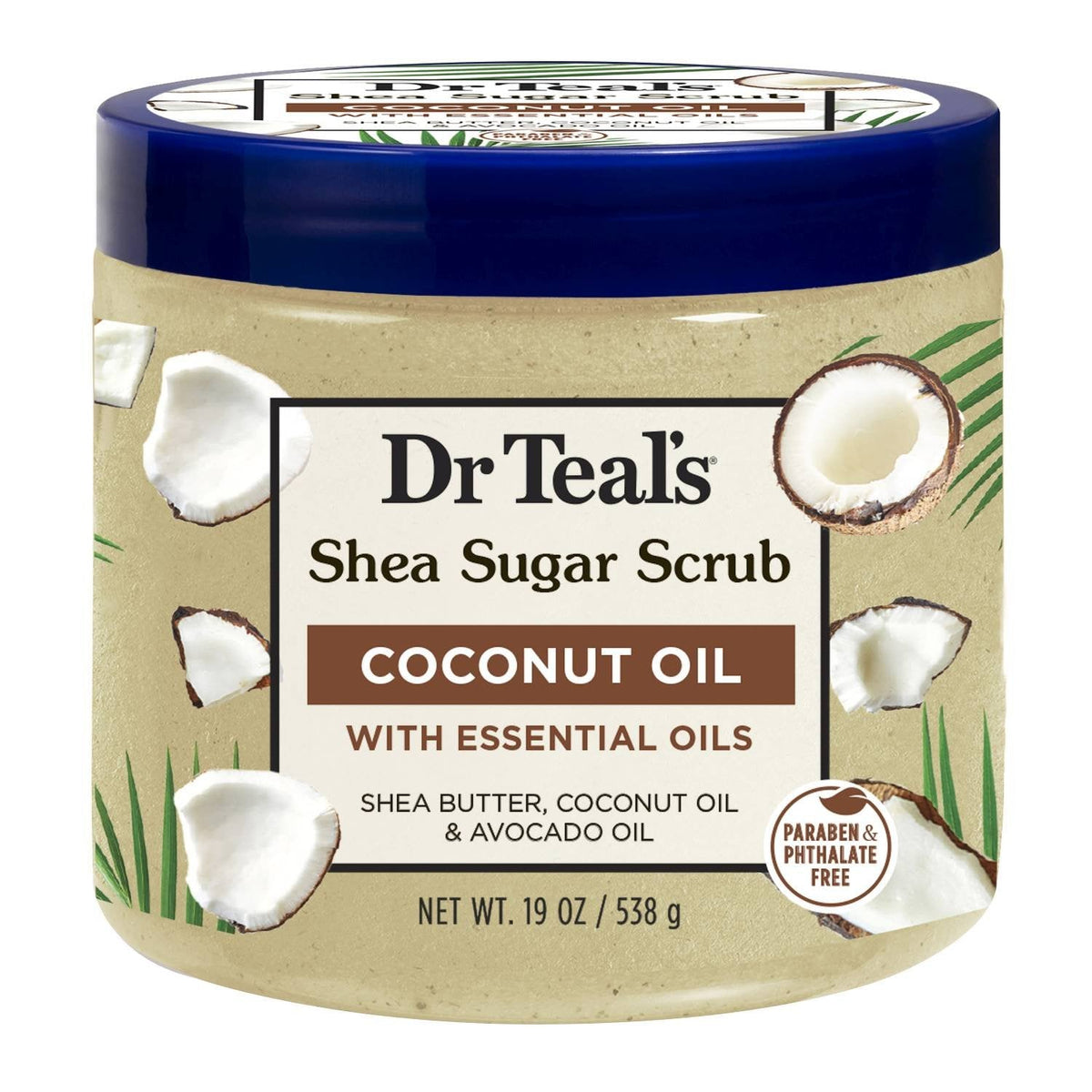 Dr Teal's Shea Sugar Scrub Coconut Oil 19 oz