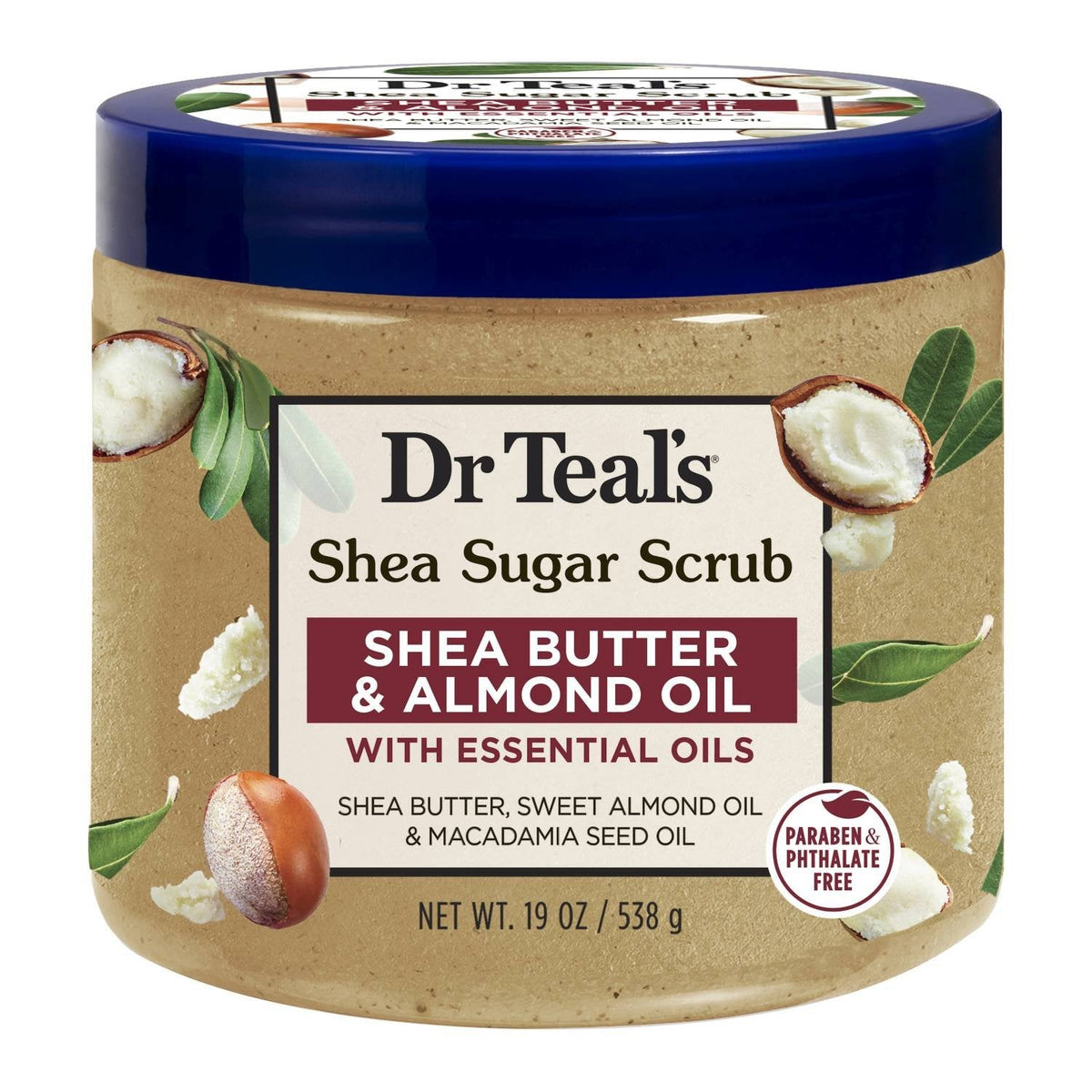 Dr Teal's Shea Sugar Scrub Shea Butter & Almond Oil 19 oz