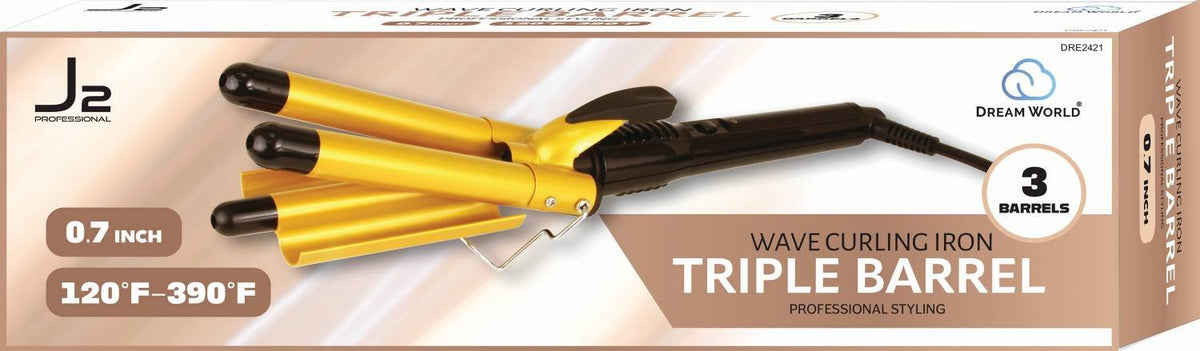 J2 Curling Iron Ceramic 3 Barrel