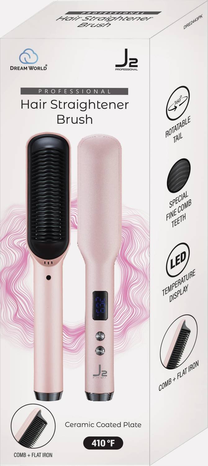 J2 Straightener Brush Pink
