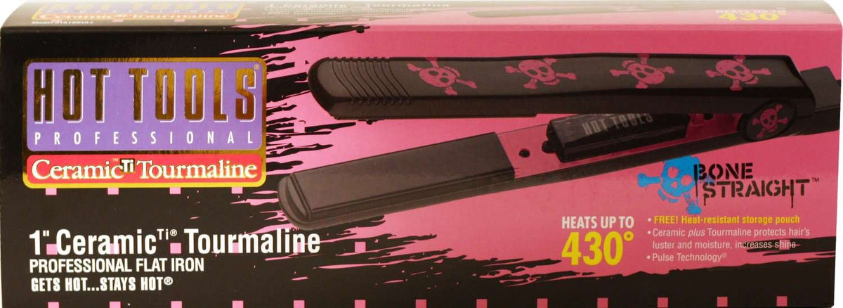 Hot Tools Flat Iron Skull Ceramic Tourmaline 1 in