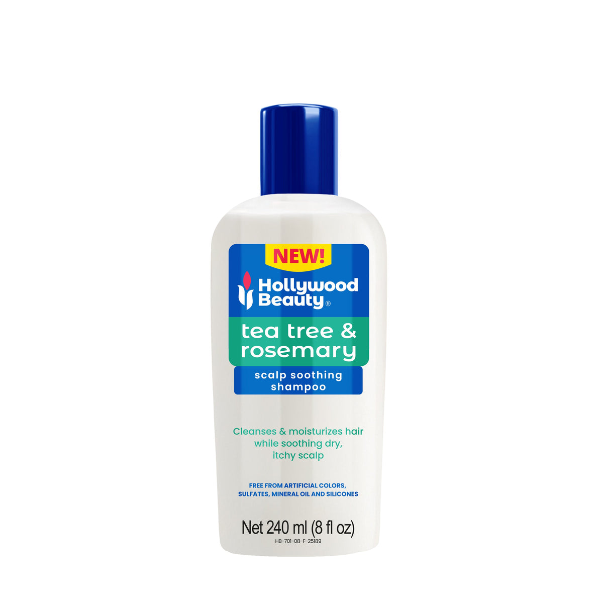 Hollywood Beauty Tea Tree & Rosemary Scalp Soothing Shampoo 8 oz