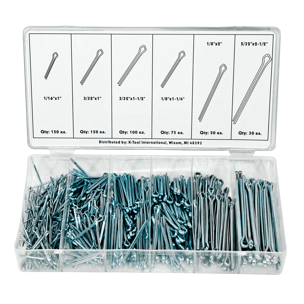 Hair Pins Assorted Sizes 75ct
