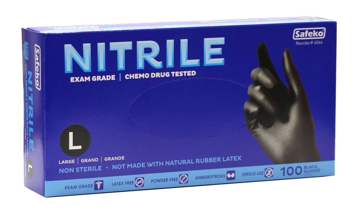 Safeko Nitrile Black Glove Large 100 pc