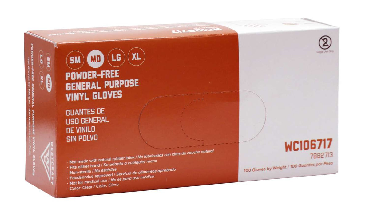 Safeko WC Vinyl P/Free Gloves Medium 100 pc