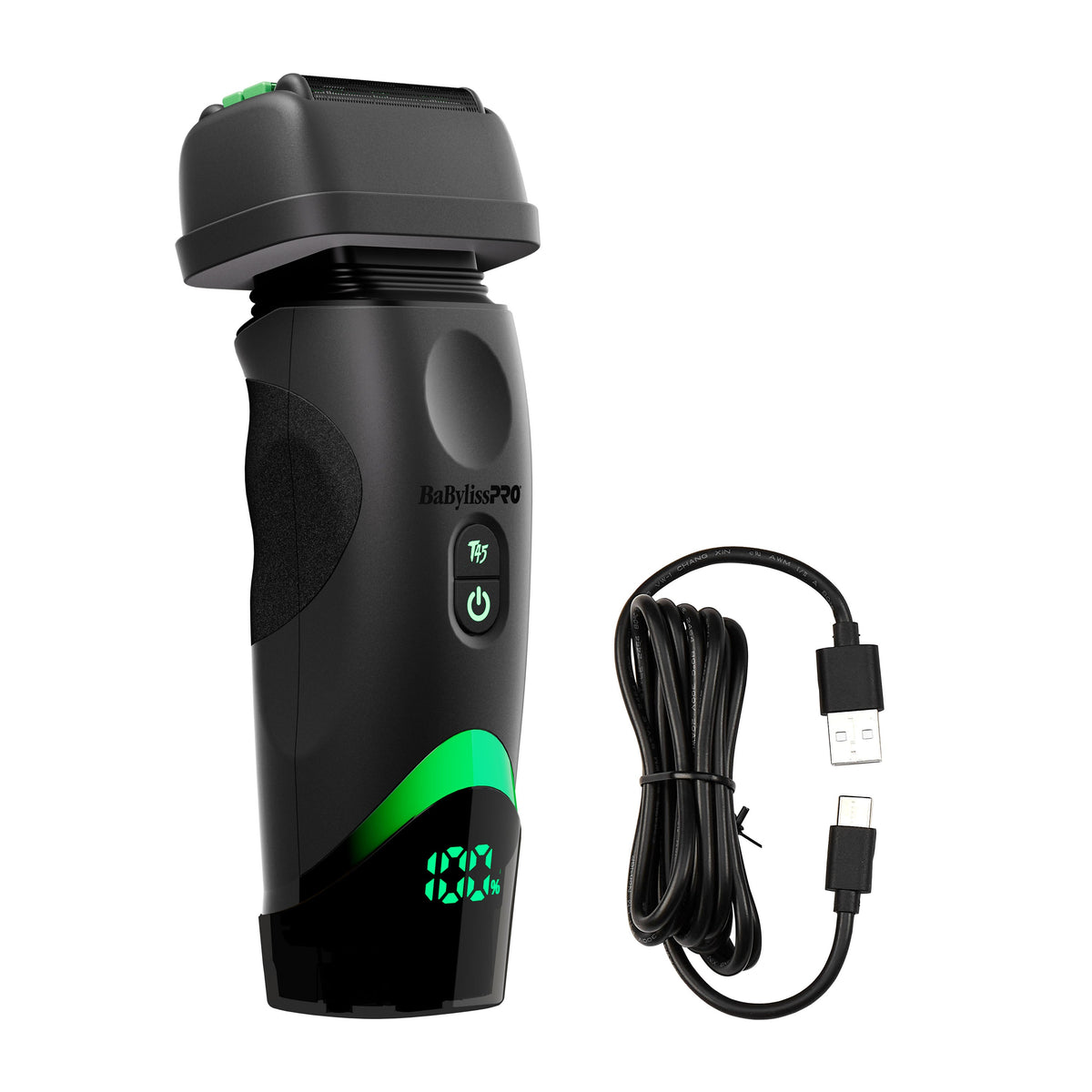 BaBylissPRO x Tomb45 FXT45FS shaver with USB-C cable