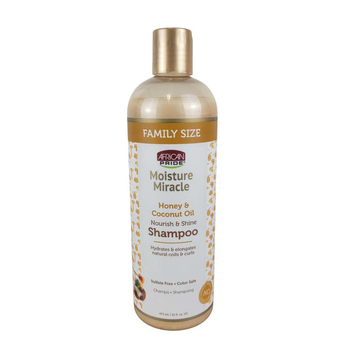 African Pride M/M Honey/Coco Oil Shampoo 12Oz