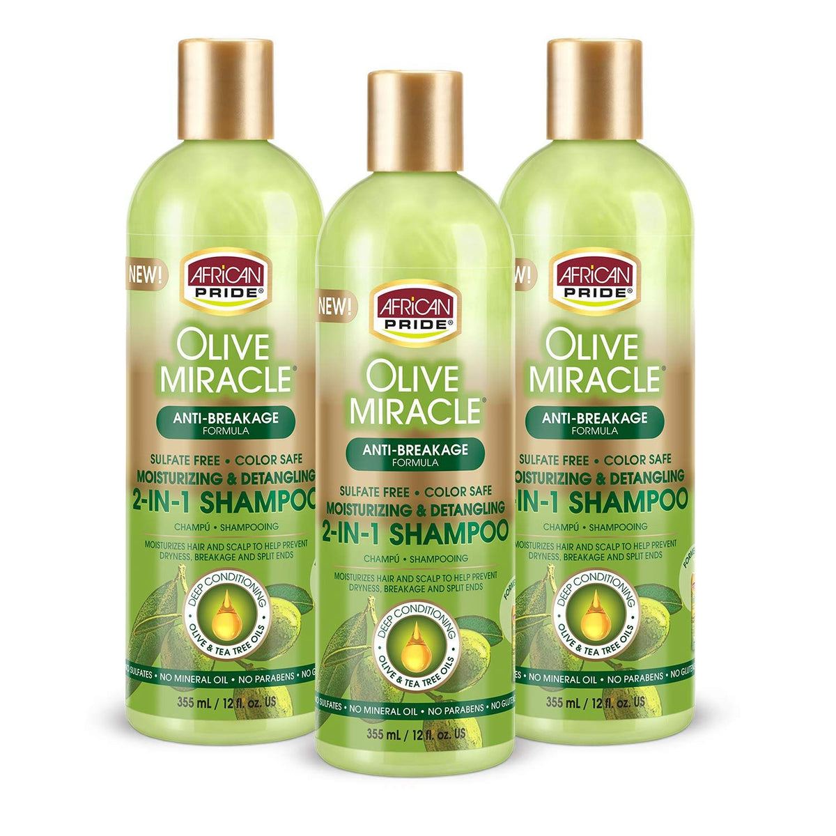 African Pride O/M 2-In-1 Shampoo 12Oz