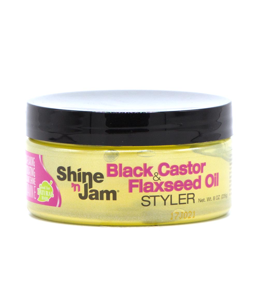 Ampro Shine Black&Castor Flaxseed Oil 8Oz
