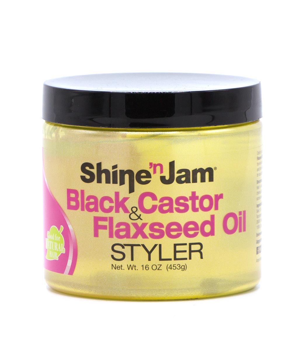 Ampro Shine Black&Castor Flaxseed Oil 16Oz