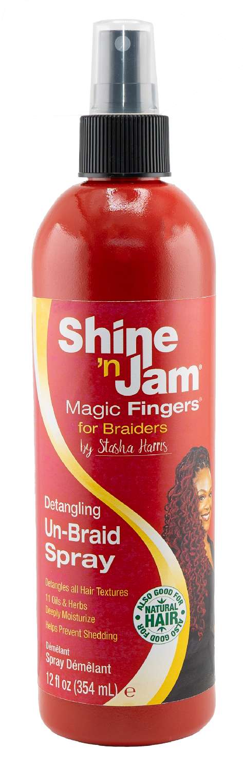 Ampro Shine N Jam Magic Fingers Un-Braid Spray 12Oz