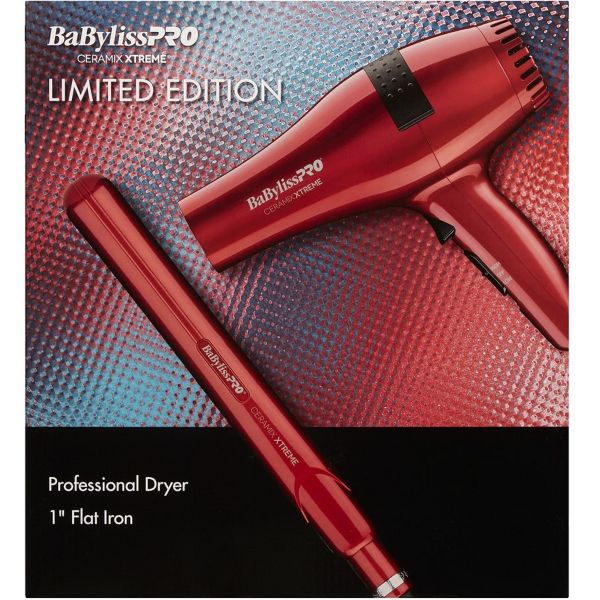 BaBylissPRO Combo Ceramic 1" Fr Flat IRON/PISTOL Dryer