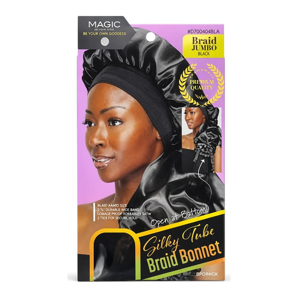Magic Ribbon Braiding Bonnet Black