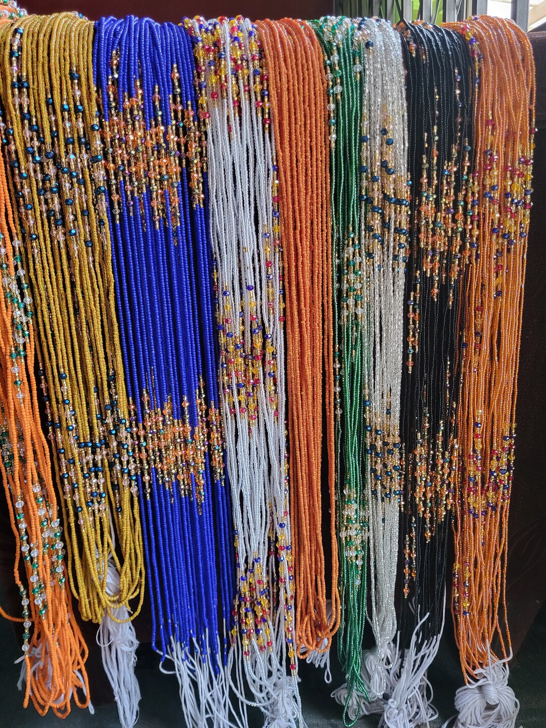 Waist Beads 4 Lines Ribbon & Assorted