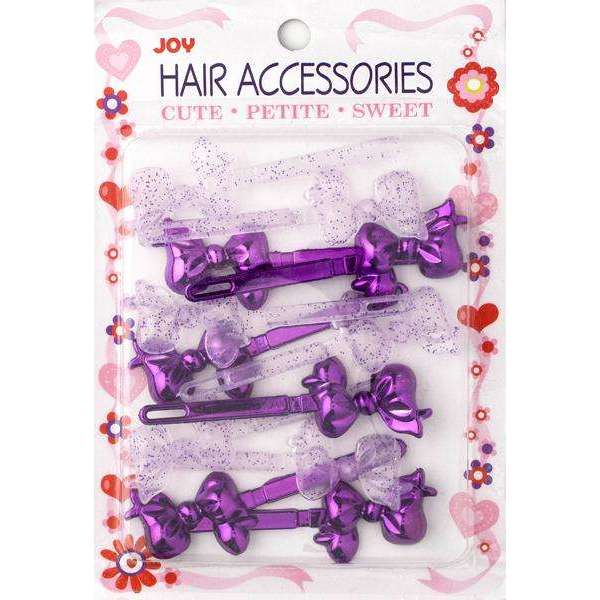 Ribbon Barrettes Purple Mix