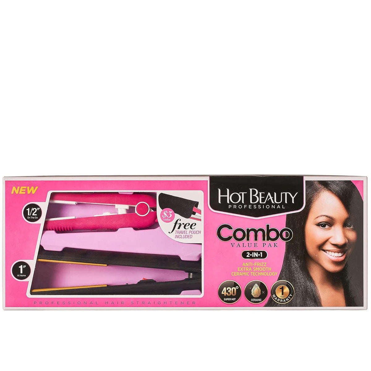 Kiss Hot Beauty Combo Flat Iron 1/ Mini*”