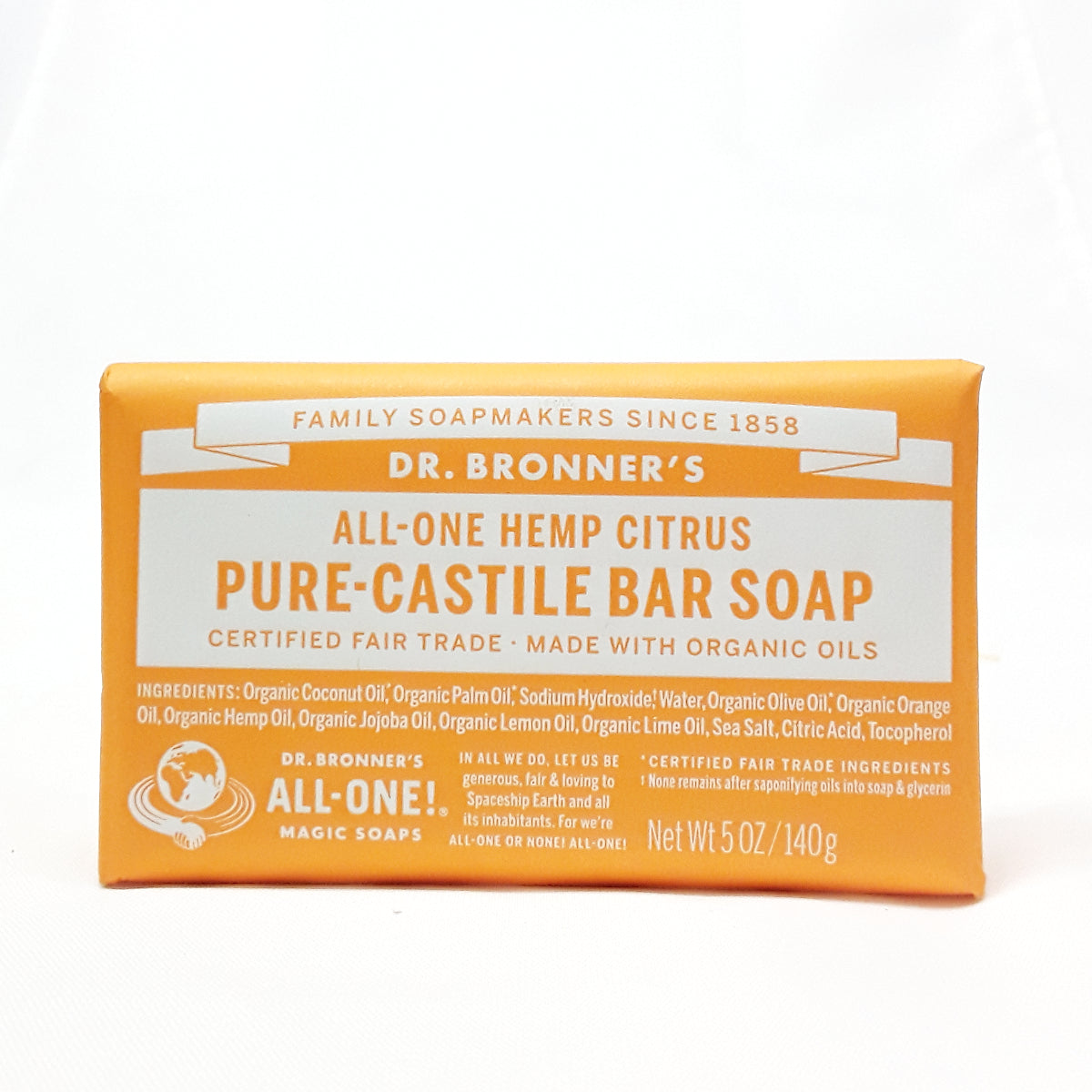 Dr Bronner Citrus Bar Soap 5Oz