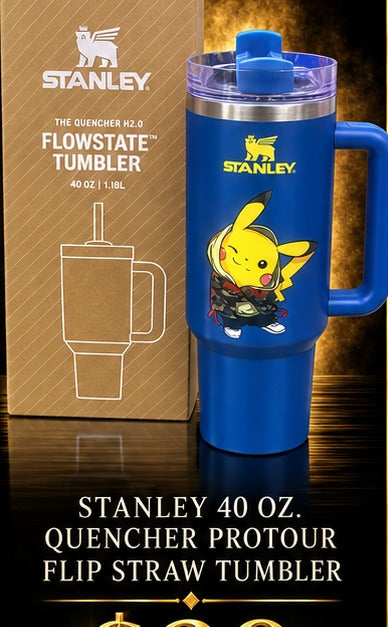 Stanley 40 oz Quencher ProTour Flip Straw Tumbler — Blue Pikachu