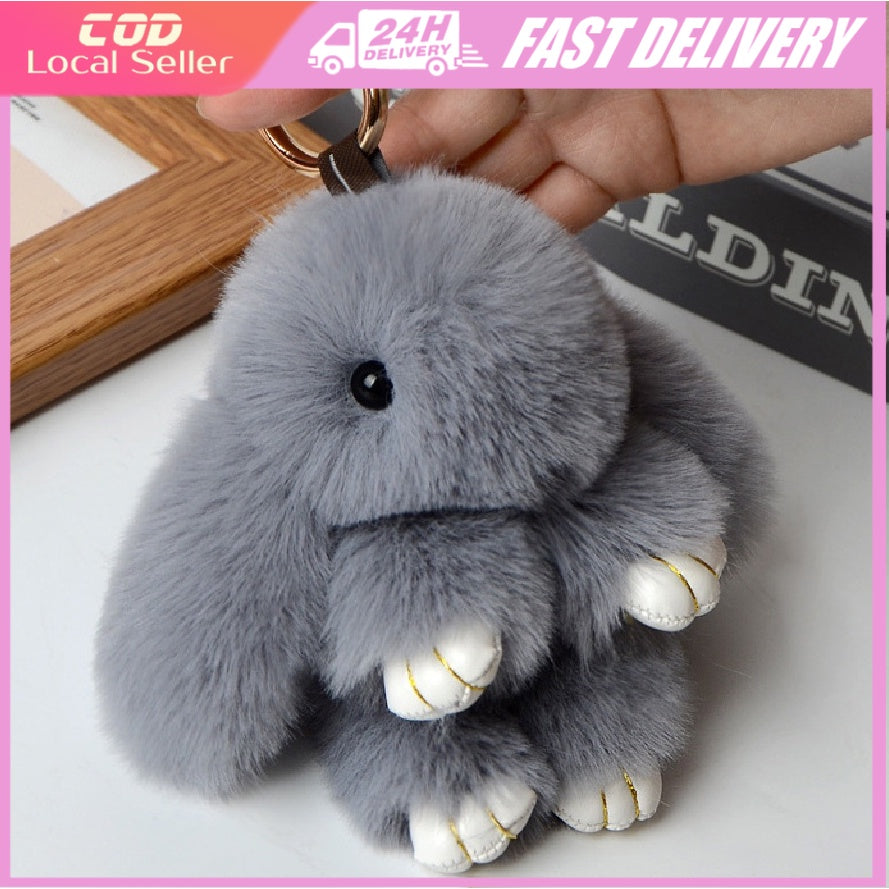 Fur Rabbit Keychain