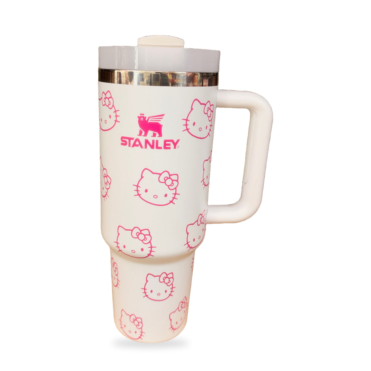 Stanley 40 oz Quencher H2.0 FlowState Tumbler — White Hello Kitty