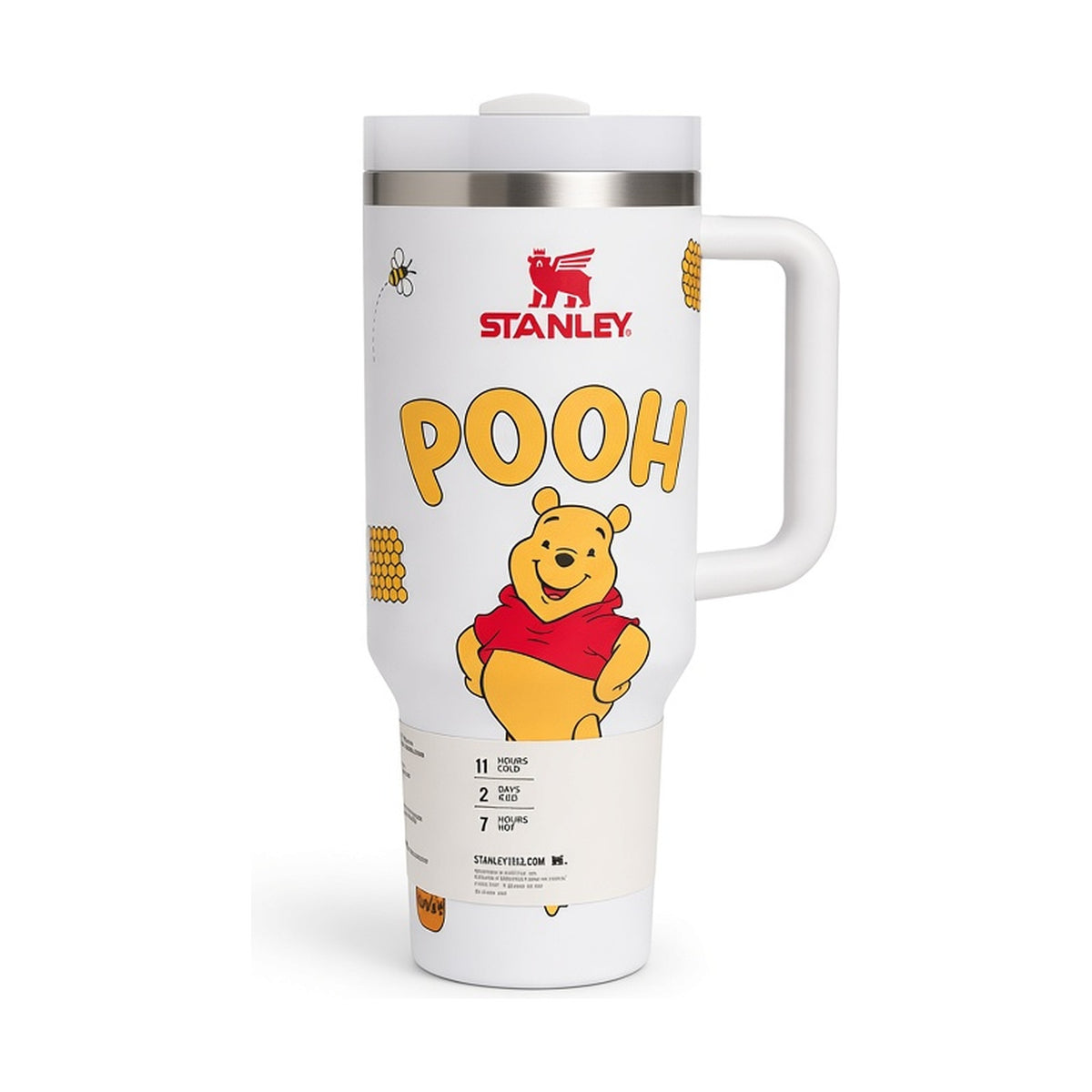 Stanley 40 oz Quencher H2.0 FlowState Tumbler — White Winnie the Pooh
