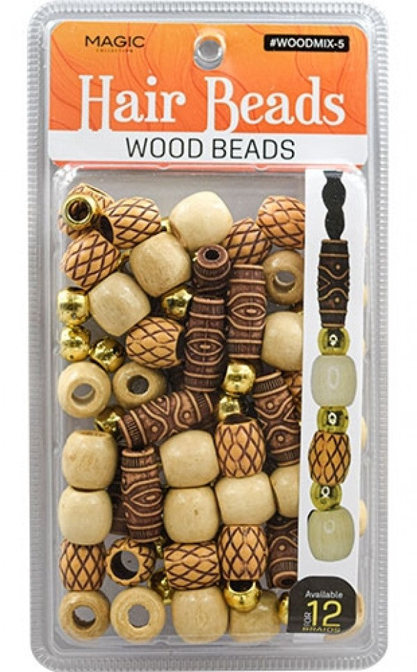 Magic Collection Wood Bead Mix 5 (for braids)